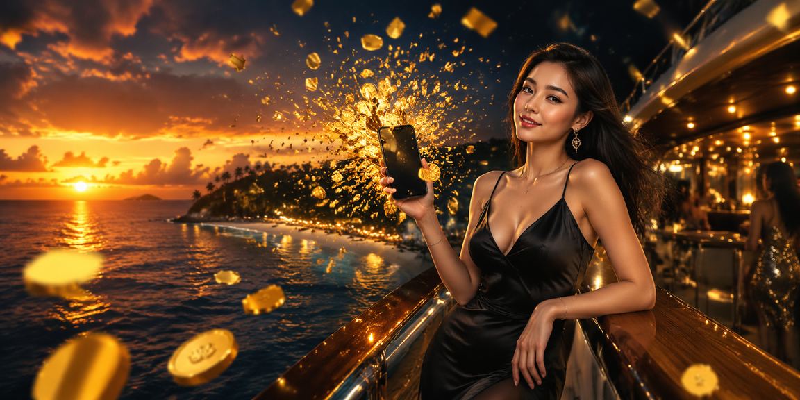 Người dùng tại bãi biển Phú Quốc dùng điện thoại trải nghiệm casino và cá cược trực tuyến